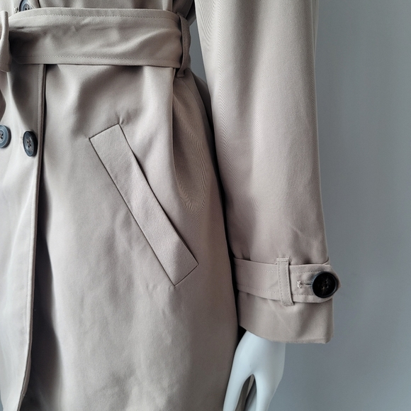 NWT Vero Moda Berta Double-Breasted Trench Coat Jacket XS - Picture 9 of 15